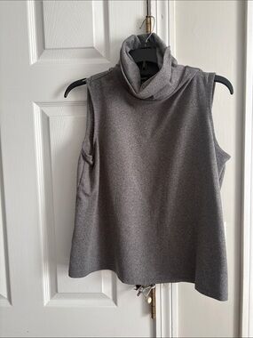 Vera Wang Sleeveless Cowl Neck Sweater - Heather Gray